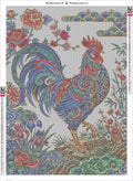 Thumbnail for Asian Rooster timanttimaalauksen liimapintainen canvas 50x70cm