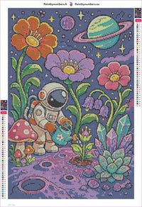 Thumbnail for Astronaut Gardener timanttimaalauksen liimapintainen canvas 40x60cm