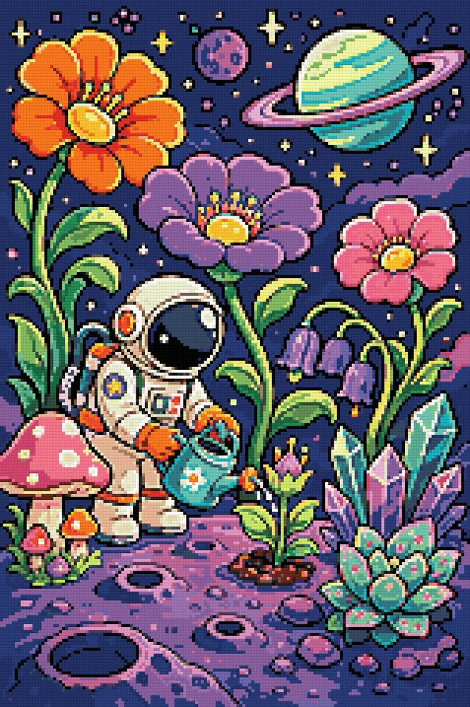 Timanttikuvio - Astronaut Gardener