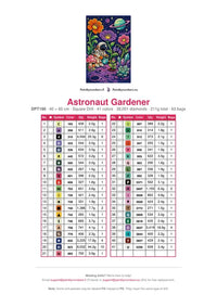 Thumbnail for Astronaut Gardener timanttimaalauksen värikartta – 41 DMC-väriä