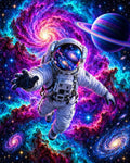 Thumbnail for Astronaut in the Nebula, 40x50 cm timanttimaalaus – alkuperäinen kuva, josta kuvio on tehty