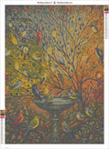 Thumbnail for At the Birdbath timanttimaalauksen liimapintainen canvas 50x70cm