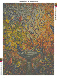 Thumbnail for At the Birdbath timanttimaalauksen liimapintainen canvas 50x70cm