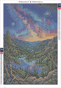 Thumbnail for Aurora Lake timanttimaalauksen liimapintainen canvas 40x60cm