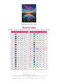 Thumbnail for Aurora Lake timanttimaalauksen värikartta – 33 DMC-väriä