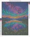 Thumbnail for Aurora Lake timanttimaalauksen liimapintainen canvas 40x50cm
