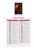 Thumbnail for Autumn Castle timanttimaalauksen värikartta – 37 DMC-väriä