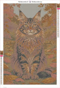 Thumbnail for Autumn Maine Coon timanttimaalauksen liimapintainen canvas 40x60cm