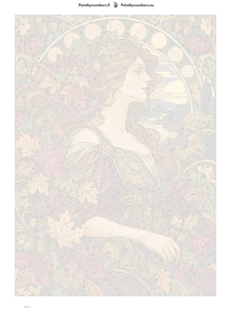 Numeromaalaus: Numeroitu kangas - Autumn Muse 50x70cm