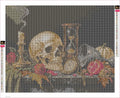 Thumbnail for Autumn Vanitas with Skull and Candle timanttimaalauksen liimapintainen canvas 50x40cm