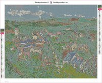 Thumbnail for Auvers Panoramic View timanttimaalauksen liimapintainen canvas 50x40cm