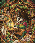 Thumbnail for Badger Scribe in Cozy Burrow, 40x50 cm timanttimaalaus – lopullisen kuvion esikatselu