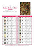 Thumbnail for Badger Scribe in Cozy Burrow timanttimaalauksen värikartta – 37 DMC-väriä