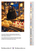 Thumbnail for Numeromaalaus: Värikartta ja ohjeet - Bakery Window Cat 30x40cm