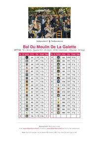 Thumbnail for Bal Du Moulin De La Galette timanttimaalauksen värikartta – 35 DMC-väriä