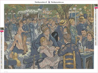 Thumbnail for Bal Du Moulin De La Galette timanttimaalauksen liimapintainen canvas 55x40cm