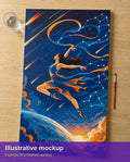 Thumbnail for Valmiin numeromaalauksen havainnekuva - Ballerina Leaping in Space 40x70cm