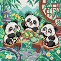 Thumbnail for Bamboo Breakfast Club, 30x30 cm timanttimaalaus – lopullisen kuvion esikatselu