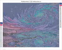 Thumbnail for Beach Under Stars timanttimaalauksen liimapintainen canvas 50x40cm