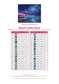 Thumbnail for Beach Under Stars timanttimaalauksen värikartta – 30 DMC-väriä