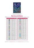Thumbnail for Berries and Stars timanttimaalauksen värikartta – 43 DMC-väriä