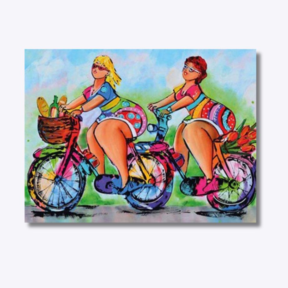 Bicycle Belles 30x40cm - Timanttimaalaus