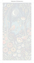 Thumbnail for Numeroitu kangas - Birds and Flowers at Night 40x80cm