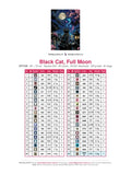 Thumbnail for Black Cat, Full Moon timanttimaalauksen värikartta – 40 DMC-väriä