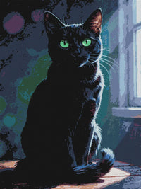 Thumbnail for Timanttikuvio - Black Cat Portrait