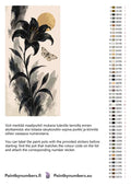 Thumbnail for Värikartta ja ohjeet - Black Lily and Moth 80x160cm