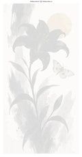 Thumbnail for Numeroitu kangas - Black Lily and Moth 80x160cm