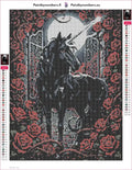 Thumbnail for Black Unicorn timanttimaalauksen liimapintainen canvas 30x40cm