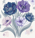 Thumbnail for Viisi sinistä ja violettia anemone-kukkaa numeromaalaus