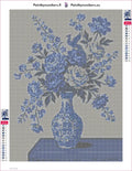 Thumbnail for Blue and White Peonies timanttimaalauksen liimapintainen canvas 30x40cm