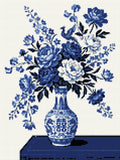 Thumbnail for Timanttikuvio - Blue and White Peonies