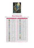 Thumbnail for Blue Dress Girl timanttimaalauksen värikartta – 49 DMC-väriä