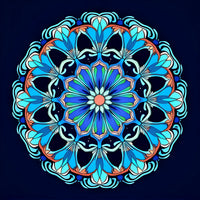 Thumbnail for Sininen ja turkoosi mandala-kuvio