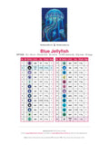 Thumbnail for Blue Jellyfish timanttimaalauksen värikartta – 26 DMC-väriä