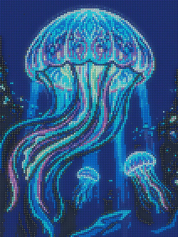 Timanttikuvio - Blue Jellyfish
