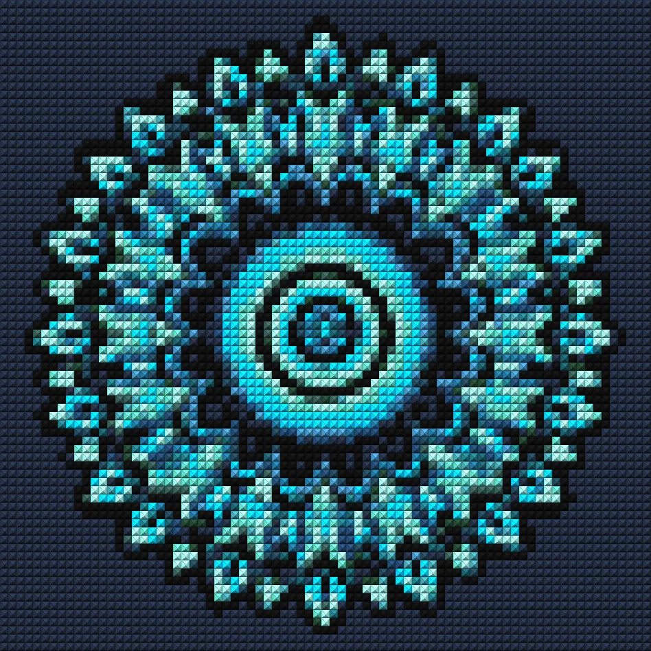 Timanttikuvio - Mystic Blue Mandala