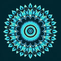 Thumbnail for Sininen mandala geometrisilla kuvioilla