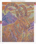Thumbnail for Boho Ibex in Mountain Sunset timanttimaalauksen liimapintainen canvas 40x50cm