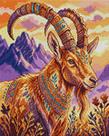Thumbnail for Boho Ibex in Mountain Sunset, 40x50 cm timanttimaalaus – koko kuvion esikatselu ilman lähikuvaa
