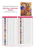 Thumbnail for Boho Ibex in Mountain Sunset timanttimaalauksen värikartta – 35 DMC-väriä