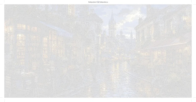 Numeroitu kangas - Bookshops on Rainy Street 160x80cm