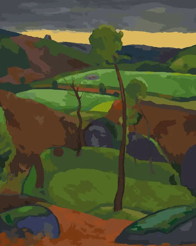 Breton Landscape numeromaalaus - Jan Verkade