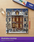 Thumbnail for Valmiin numeromaalauksen havainnekuva - Brick House in Winter 50x50cm