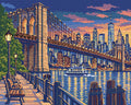 Thumbnail for Brooklyn Bridge Indigo Passage, 50x40 cm timanttimaalaus – lopullisen kuvion esikatselu