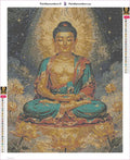 Thumbnail for Buddha and Lotus timanttimaalauksen liimapintainen canvas 40x50cm