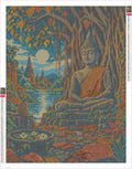 Thumbnail for Buddha under the Banyan timanttimaalauksen liimapintainen canvas 50x65cm